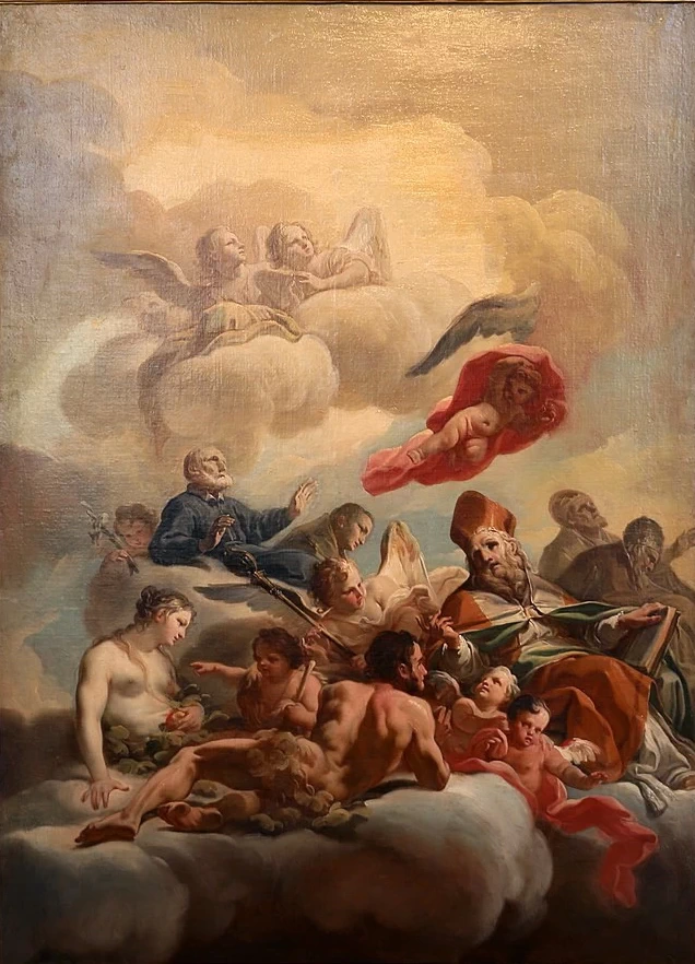 Bozzetti con santi e angeli su nuvole, per la cupola di san nicola dei lorenesi a roma - Museo di Bastia